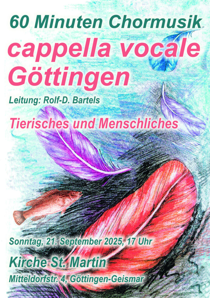 cappella vocale Göttingen Plakat 21.09.2025